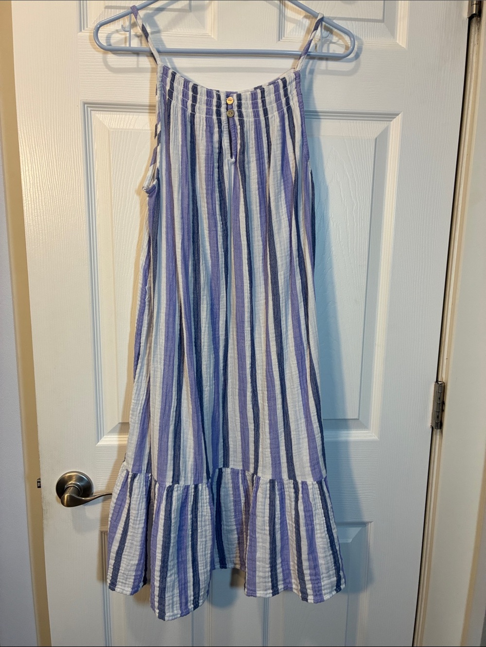 beachlunchlounge Blue & White Striped Maxi Skirt